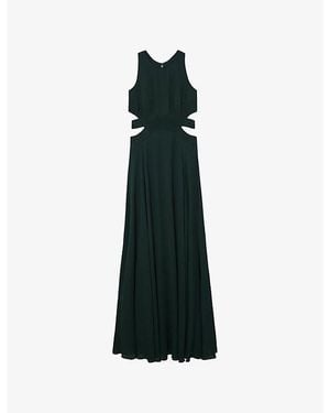 Reiss Paloma Cut-Out Stretch-Woven Maxi Dress - Black
