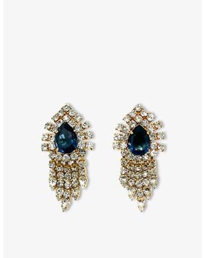 JENNIFER GIBSON JEWELLERY Pre-Loved Jgj Rhinestone And-Plated Metal Earrings - Multicolour