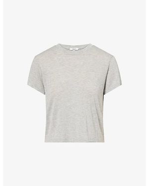 Agolde Adine Shrunken Cotton-Jersey T-Shirt - White