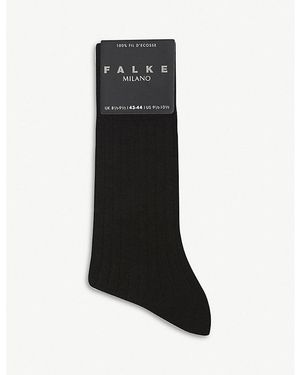 FALKE Milano Cotton-Blend Socks - Black