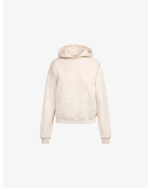 Skims Cotton Fleece Classic-Fit Cotton-Blend Hoody - Natural