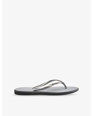 Havaianas Slim Point Rubber Flip Flops - White