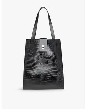 Whistles Inara Turn-Lock Leather Shoulder Bag - Black