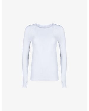 Sweaty Betty Athlete Seamless Long-Sleeve Stretch-Woven Top - Blue