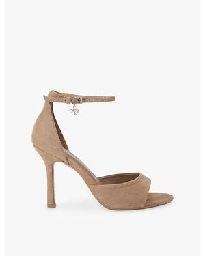 KG by Kurt Geiger Sabrina Heeled Faux-Suede Sandals - White