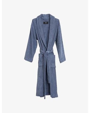 Hay Mono Terry-Cotton Bathrobe - Blue