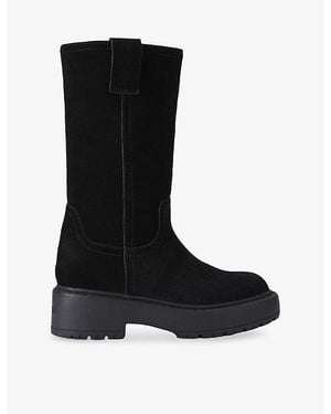 Steve Madden Ruckus Suede Boots - Black