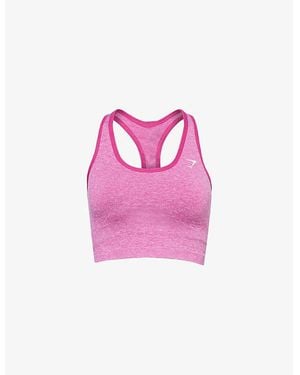 GYMSHARK Lift Seamless Stretch-Woven Bra - Pink