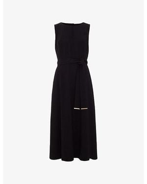 Phase Eight Marta Open-Back Woven Midi Dress - Black