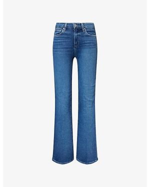 PAIGE Laurel Canyon Bootcut High-Rise Stretch-Denim Blend Jeans - Blue