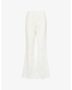 Dissh Anya Lace Woven Trousers - White