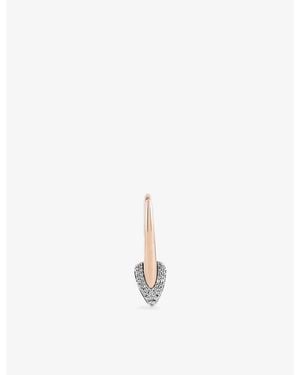 Kismet by Milka Radon Mini 0.07Ct Diamond Drop Huggie Earring - White
