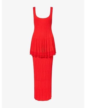 Ashlyn Kishi Layered Knitted Maxi Dress