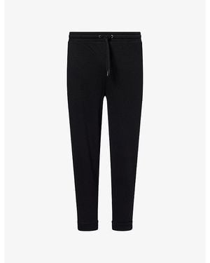 Derek Rose Quinn Tapered Cotton-Jersey Jogging Bottoms - Black