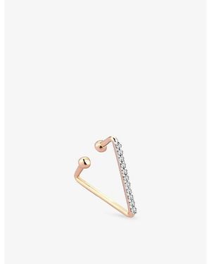 Kismet by Milka Triangle 0.06Ct Diamond Ear Cuff - Metallic
