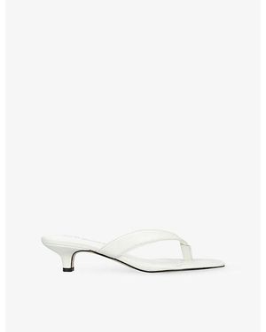 Steve Madden Tracie Leather Heeled Sandals - White