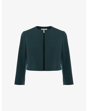 Phase Eight Arlette Cropped Stretch-Woven Jacket - Green