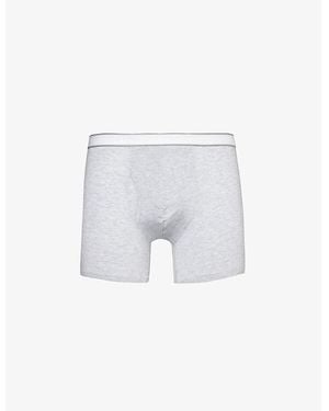 Derek Rose Ethan Mid-Rise Stretch-Jersey Trunks - White