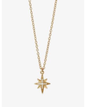 Astley Clarke Celestial Star 18Ct And Sapphire Pendant Necklace - Metallic