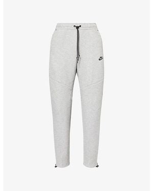 Nike Technical Logo-Print Stretch-Woven Jogging Bottoms - Grey