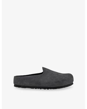 Birkenstock Amsterdam Wrapped Suede Clogs - Black