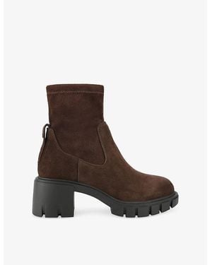 KG by Kurt Geiger True Sock Faux-Leather Ankle Boots - Brown