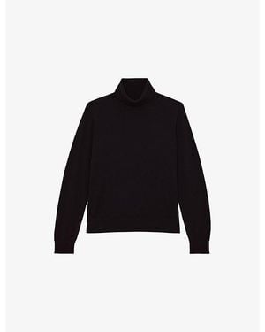 Reiss Wendy Roll-Neck Wool Jumper - Black