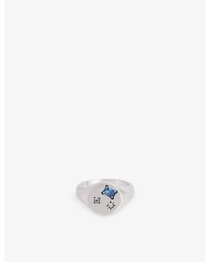 Serge Denimes Sky Crystal-Embellished Sterling- Ring - White