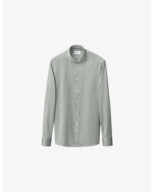 Eton Filo Di Scozia Contemporary-Fit Cotton-Knit Shirt - Grey