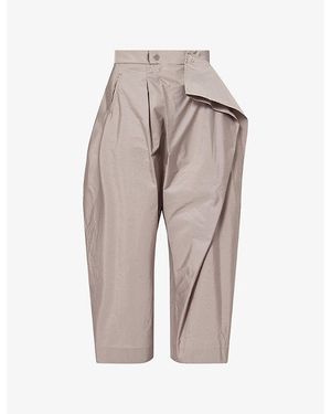 Issey Miyake Akimbo Wide-Leg Woven Trousers - Grey