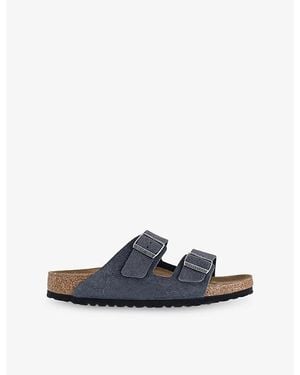 Birkenstock Arizona Two-Strap Suede Sandals - Blue