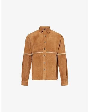 Kartik Research Rabari Suede Shirt - Brown