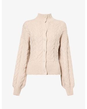 Pretty Lavish Lexi Knited Bomber Cardigan - Natural