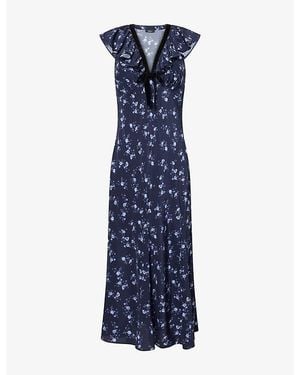 Rails Virginia Floral Woven Midi Dress - Blue