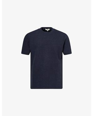 Arne Cavour Texture Woven T-Shirt - Blue
