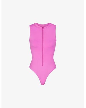 Skims Recycled Swim Sleeveless Swimsuit - Pink