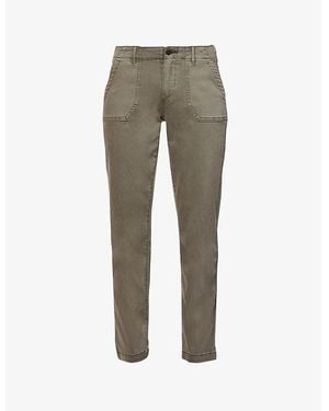PAIGE Mayslie Straight-Leg Ankle Trousers - Grey