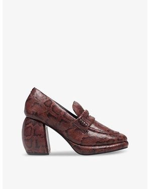Martine Rose X Clarks Leather Heeled Loafers - Purple
