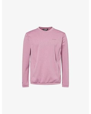 Salomon Motomesh Embroidered-Logo Woven Sweatshirt - Pink