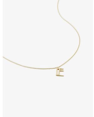 Monica Vinader Initial E 18Ct Vermeil Plated 925 Sterling Necklace - White