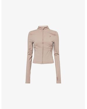 GYMSHARK Elevate Rlse Jersey Track Top - Natural