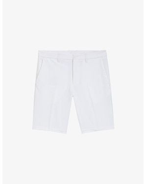 BOSS Elasticated-Waist Slim-Fit Stretch-Woven Shorts - White