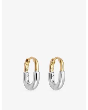 Astley Clarke Aurora U-Hoop 18Ct- Plated Sterling- Huggie Earrings - White