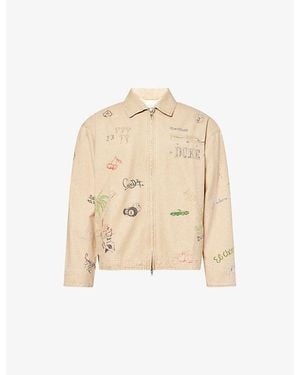 Duke & Dexter Duke Sketch Sand Regular-Fit Cotton Jacket - Natural