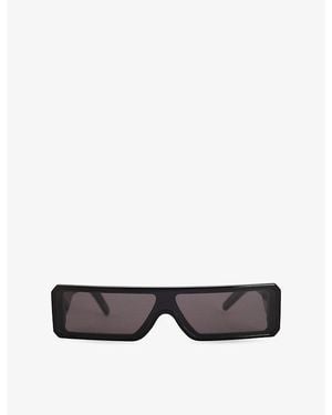 Rick Owens Gethshades Rectangular-Frame Acetate Sunglasses - Grey