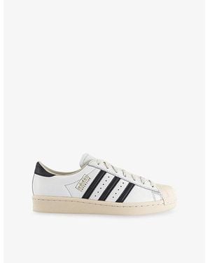 adidas Superstar Vintage Leather Low-Top Trainers - White