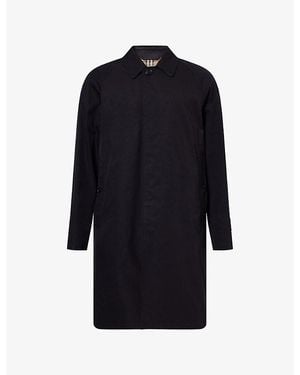 Burberry Camden Mid Car Cotton Trench Coat - Blue