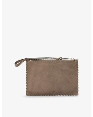 AllSaints Siloh Mini Leather Pouch - Brown