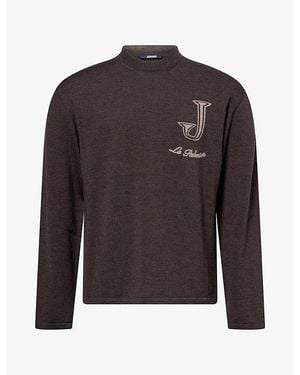 Jacquemus The Hérisson Wool Knit Jumper - Black
