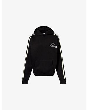 Sisters & Seekers Sport Embroidered-Logo Cotton-Blend Hoodie - Black